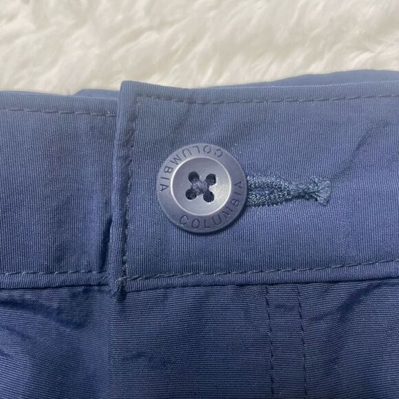 Columbia PFG Womens Shorts Size 14 Navy Blue Nylon Fishing Hiking Outdoor - Picture 2 of 12